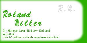 roland miller business card